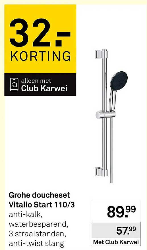 Grohe doucheset Vitalio Start 110/3 32- KORTING