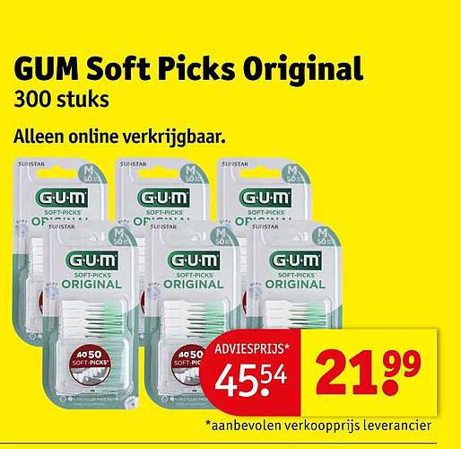 GUM Soft Picks Original 300 stuks Alleen online verkrijgbaar.