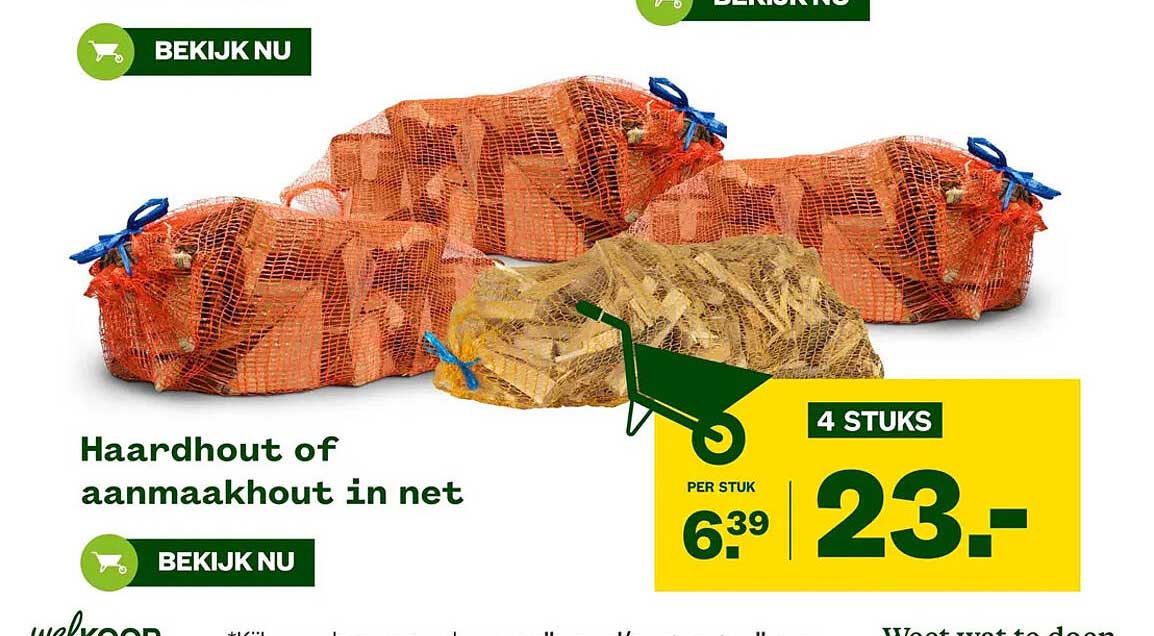 Haardhout of aanmaakhout in net