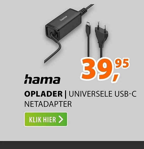 hama OPLADER | UNIVERSELE USB-C NETADAPTER