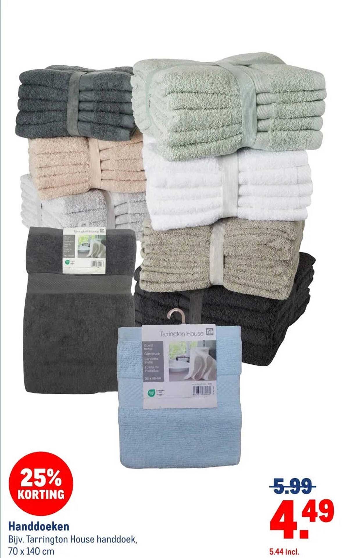Handdoeken Bijv. Tarrington House handdoek, 70 x 140 cm 25% KORTING
