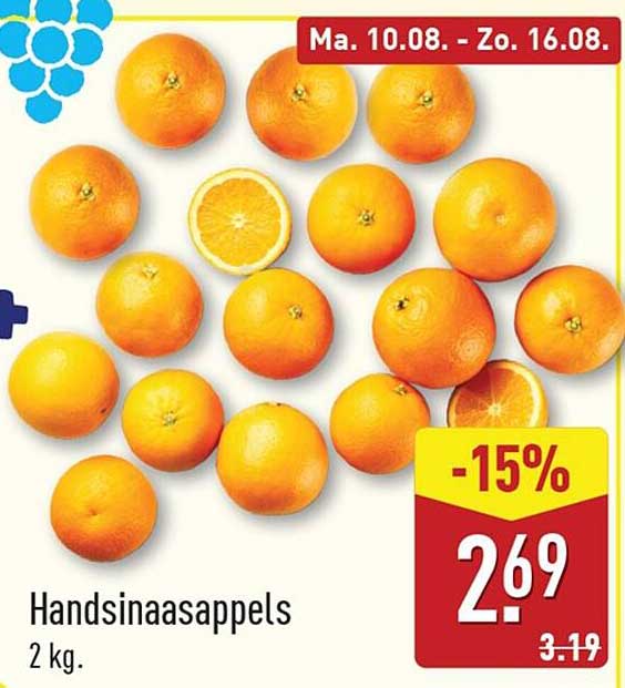Handsinaasappels 2 kg. -15%
