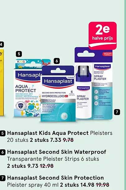 Hansaplast Kids Aqua Protect Pleisters 20 stuks 2 stuks 7.33 9.78 2e halve prijs