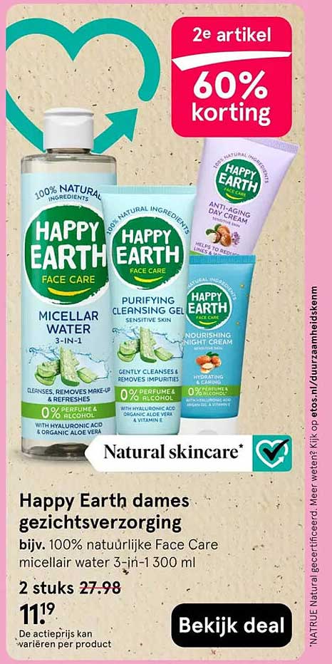 Happy Earth dames gezichtsverzorging