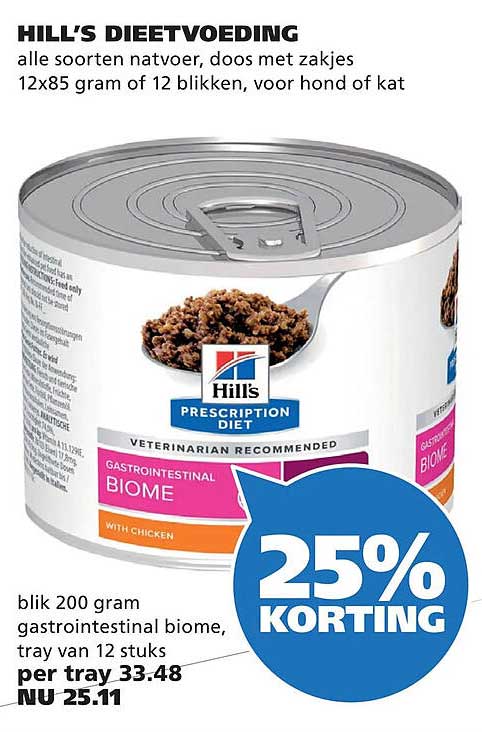 HILL’S DIEETVOEDING 25% KORTING