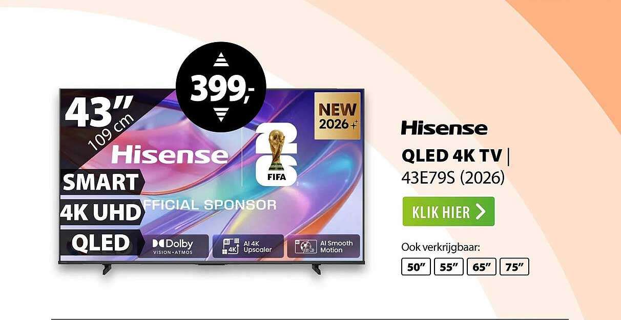 Hisense QLED 4K TV | 43E79S (2026)
