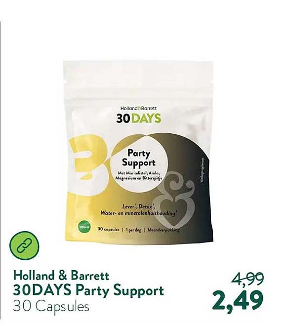 Holland & Barrett 30DAYS Party Support 30 Capsules