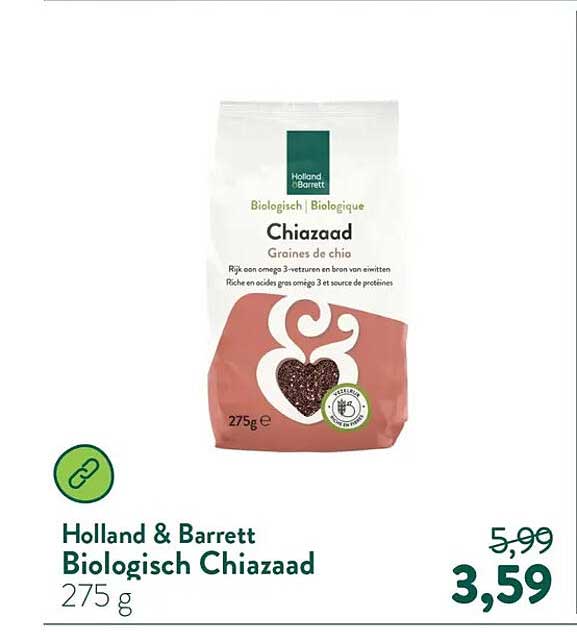Holland & Barrett Biologisch Chiazaad 275 g