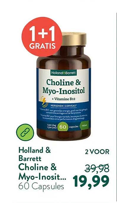 Holland & Barrett Choline & Myo-Inosit... 60 Capsules 1+1 GRATIS