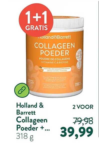 Holland & Barrett Collageen Poeder +... 1+1 GRATIS