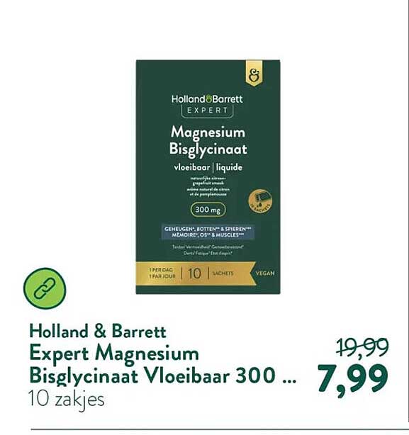 Holland & Barrett Expert Magnesium Bisglycinaat Vloeibaar 300 ...