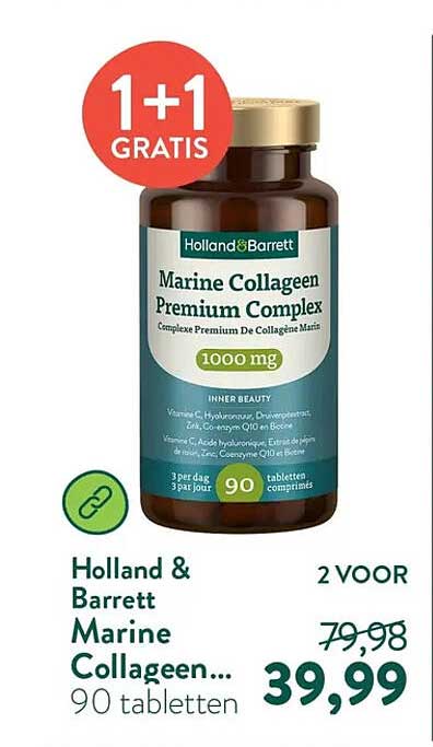 Holland & Barrett Marine Collageen... 90 tabletten 1+1 GRATIS