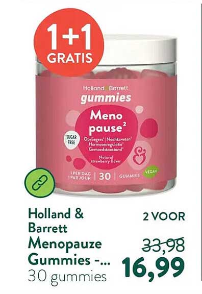 Holland & Barrett Menopause Gummies -... 30 gummies 1+1 GRATIS