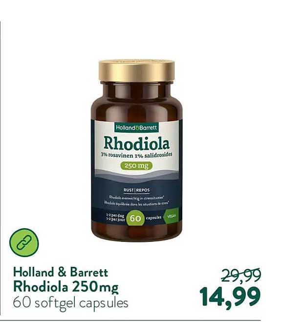 Holland & Barrett Rhodiola 250 mg 60 softgel capsules