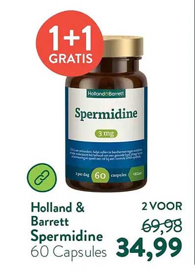 Holland & Barrett Spermidine 60 Capsules 1+1 GRATIS
