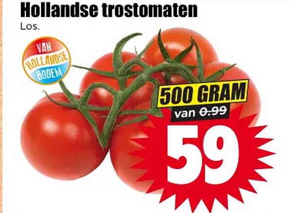 Hollandse trostomaten Los. 500 gram