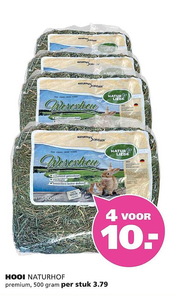 HOOI NATURHOF premium, 500 gram per stuk 3.79 4 voor 10,-