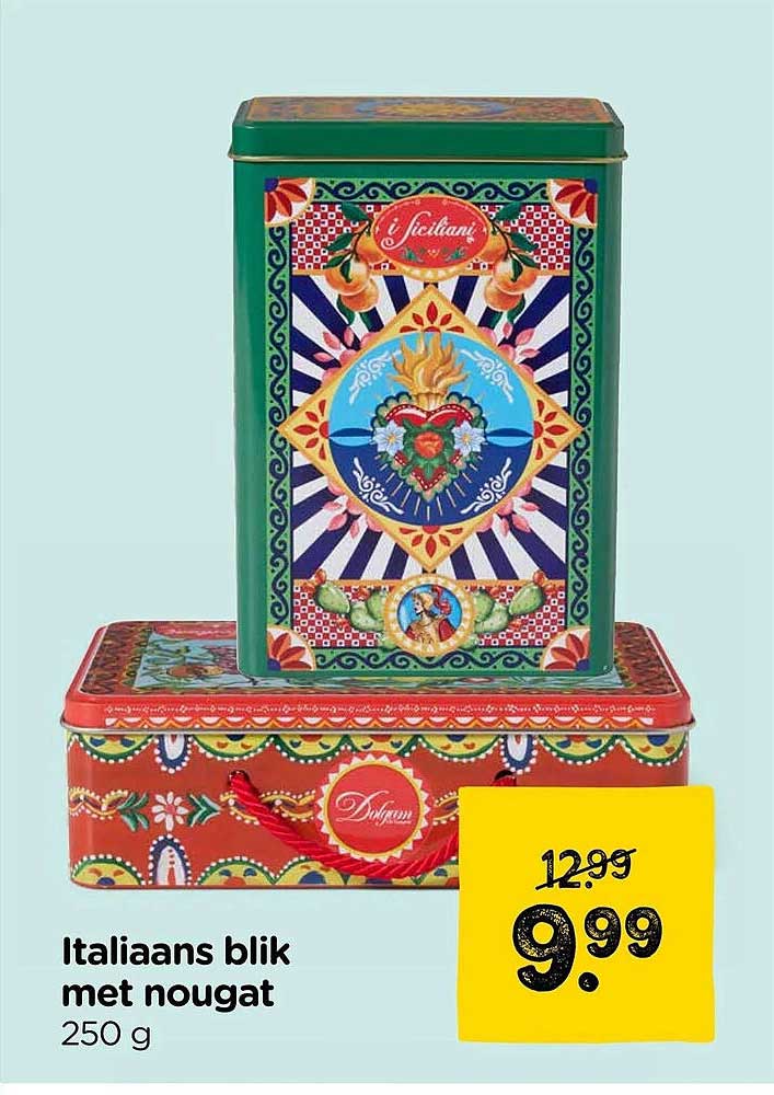 Italiaans blik met nougat 250 g