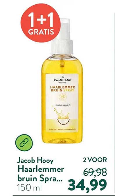 Jacob Hooy Haarlemmer bruin Spray 150 ml 1+1 GRATIS