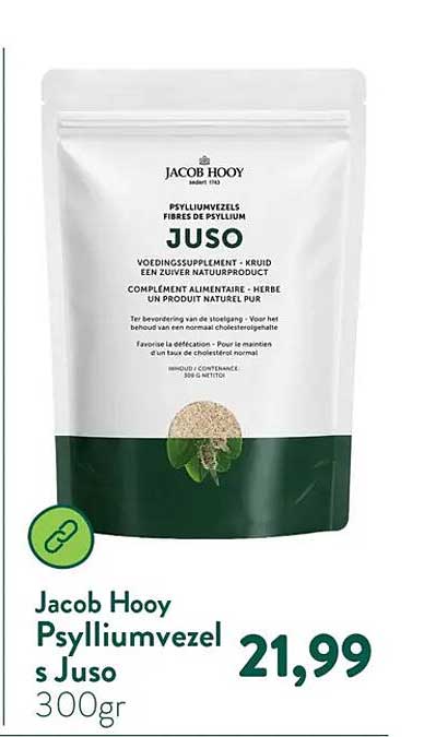 Jacob Hooy Psylliumvezels Juso 300gr