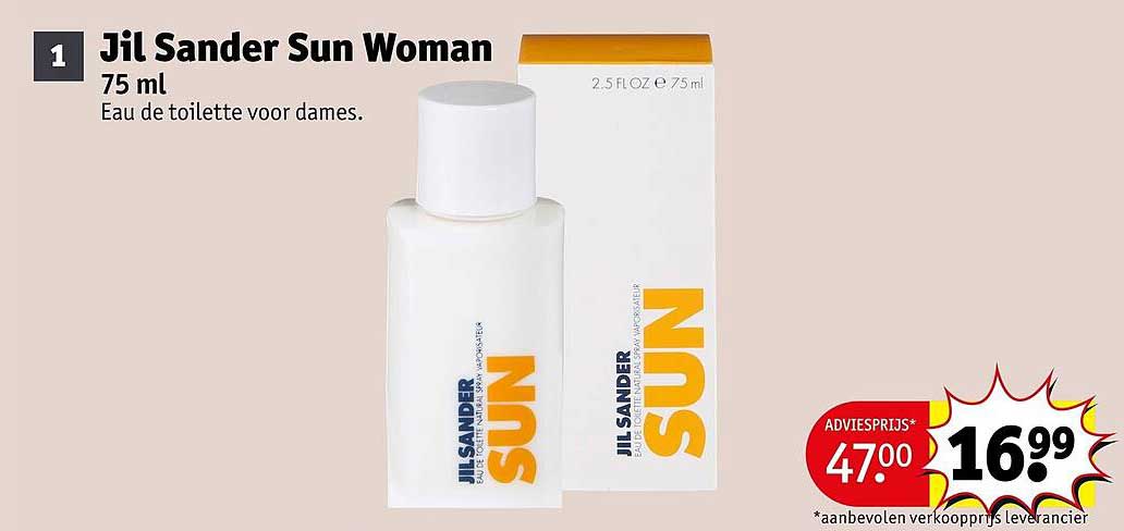 Jil Sander Sun Woman 75 ml Eau de toilette voor dames.