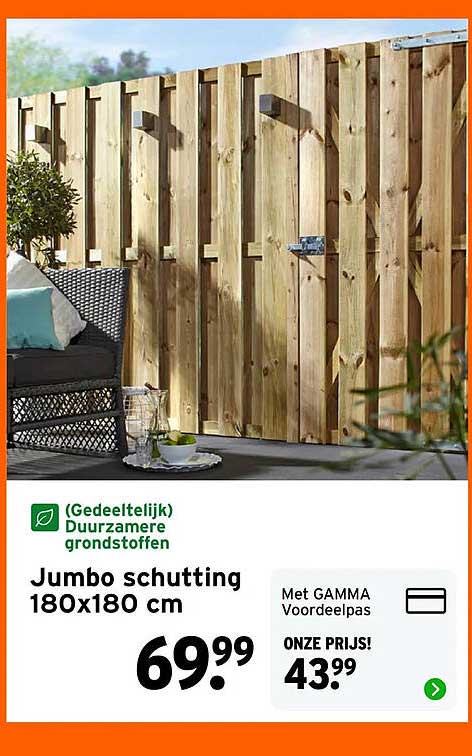 Jumbo schutting 180x180 cm