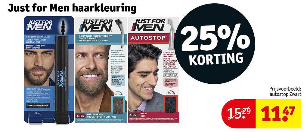 Just for Men haarkleuring 25% korting