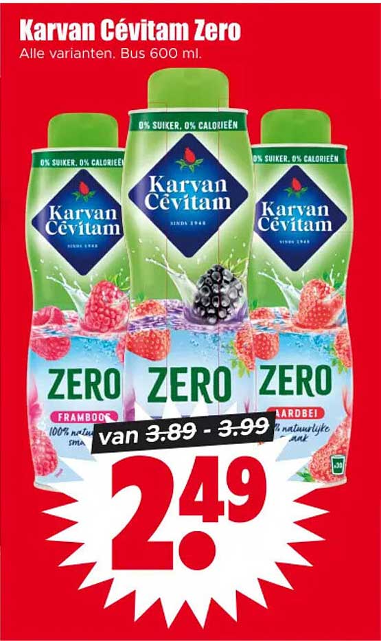 Karvan Cévitam Zero Alle varianten, Bus 600 ml