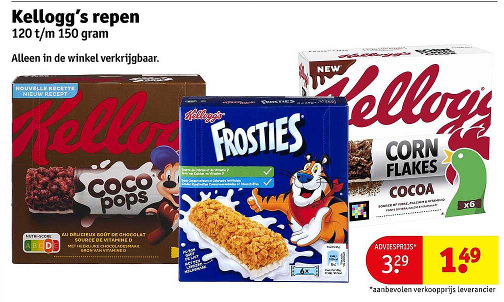 Kellogg’s repen 120 t/m 150 gram