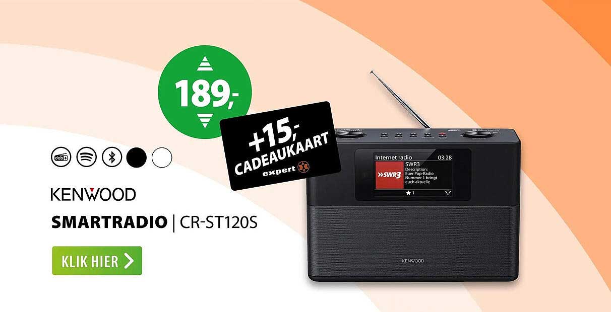 KENWOOD SMARTRADIO | CR-ST120S +15,- CADEAUKAART