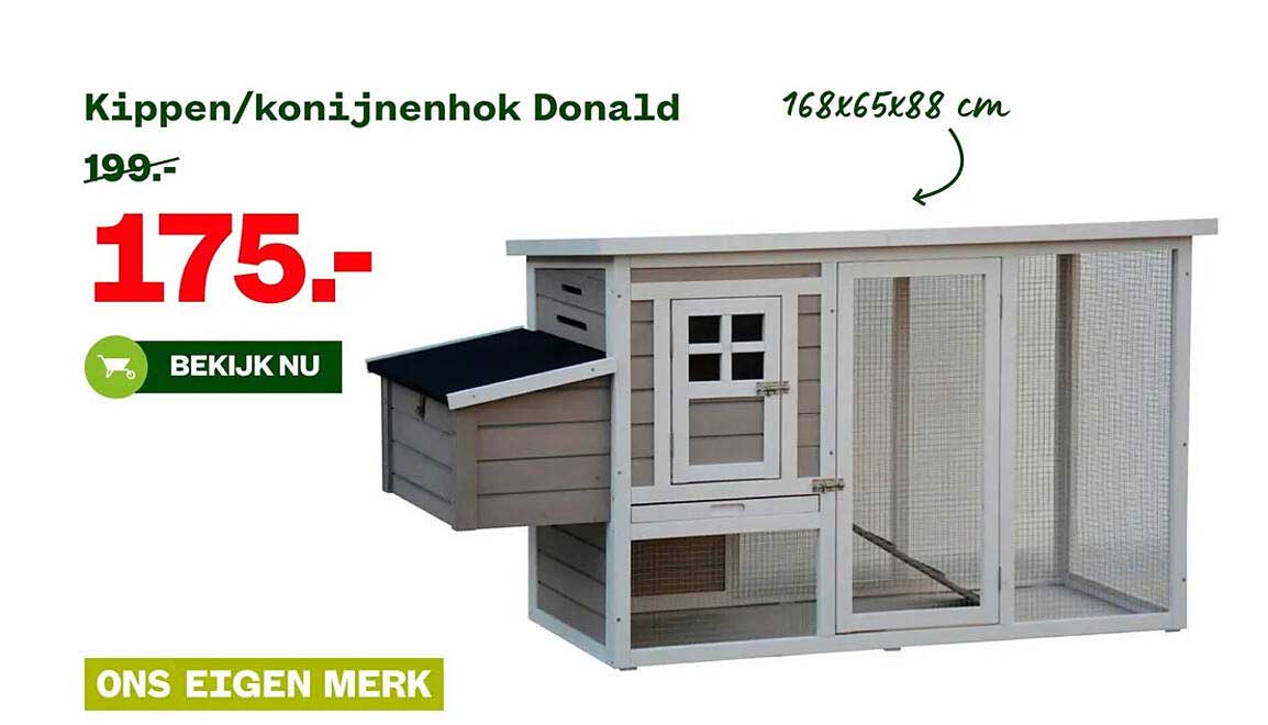 Kippen/konijnenhok Donald
