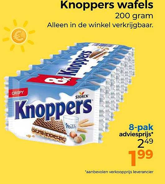 Knoppers wafels 200 gram