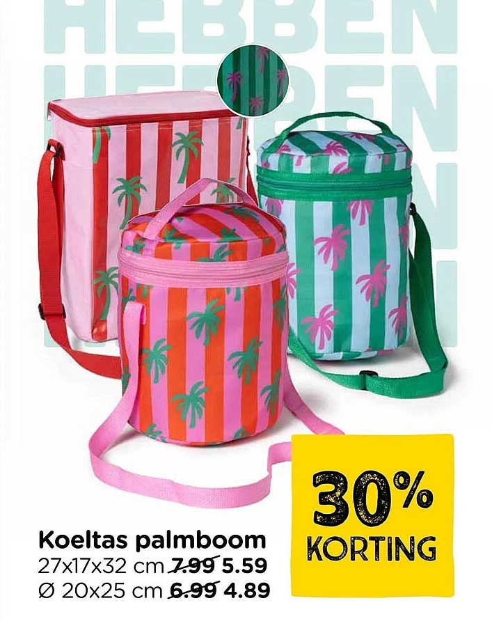 Koeltas palmbboom 30% KORTING