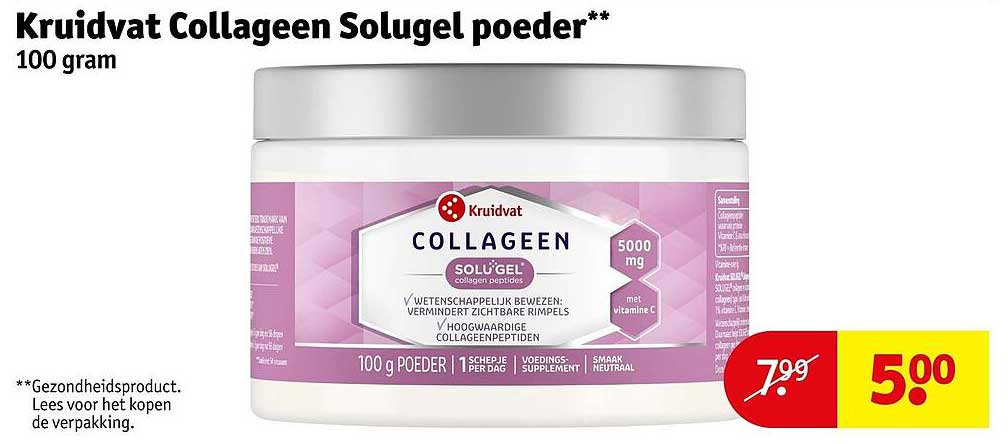 Kruidvat Collageen Solugel poeder** 100 gram