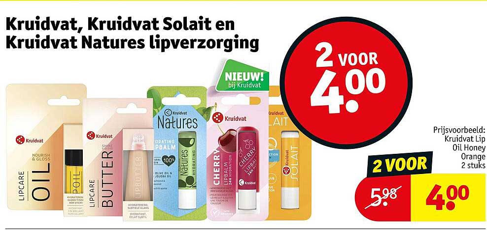 Kruidvat, Kruidvat Solait en Kruidvat Natures lipverzorging