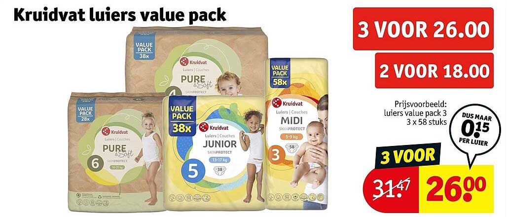 Kruidvat luiers value pack