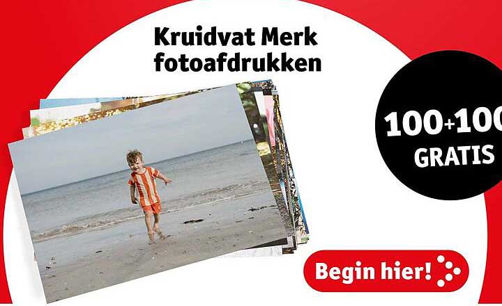 Kruidvat Merk fotoafdrukken 100+100 GRATIS