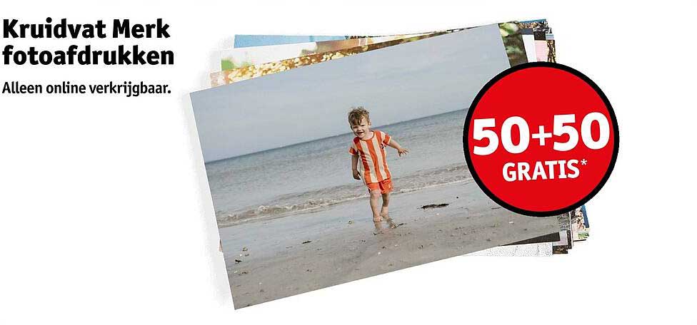 Kruidvat Merk fotoafdrukken 50+50 GRATIS*