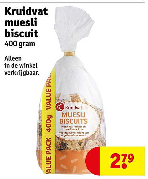 Kruidvat muesli biscuit 400 gram