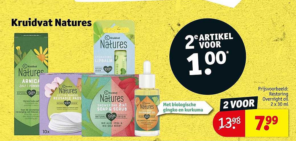 Kruidvat Natures 2e artikel voor 1.00*