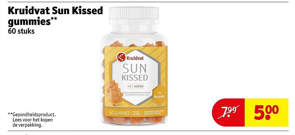 Kruidvat Sun Kissed gummies** 60 stuks