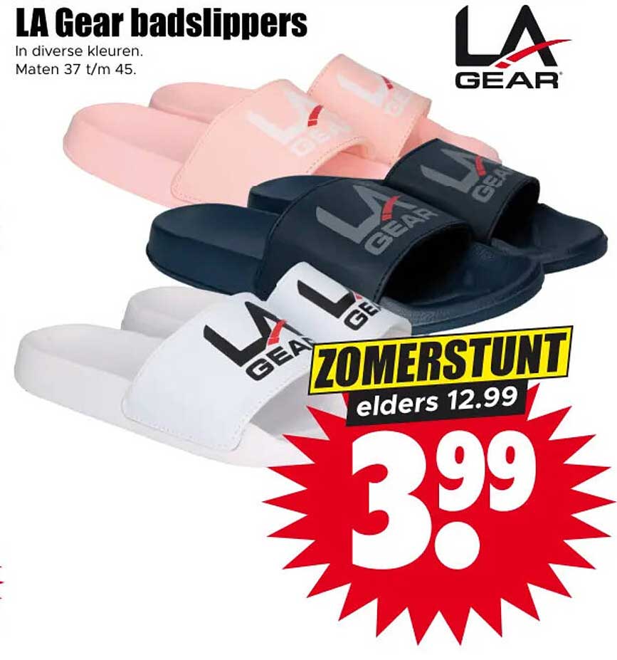 LA Gear badslippers ZOMERSTUNT