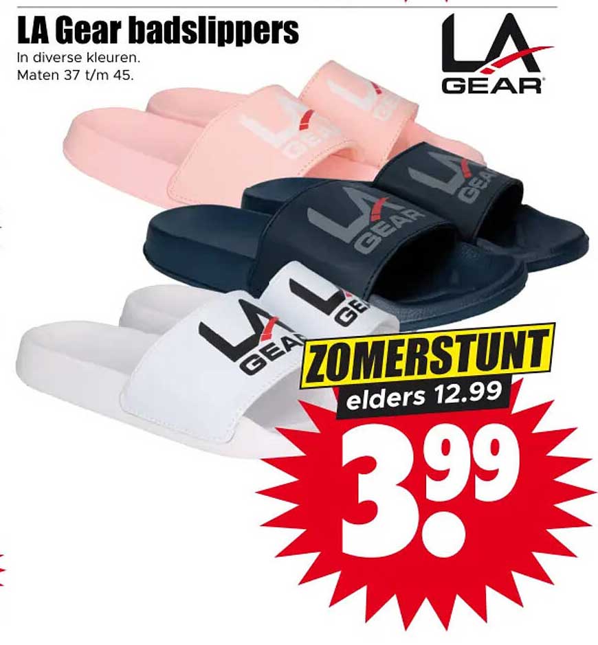 LA Gear badslippers ZOMERSTUNT elders 12.99