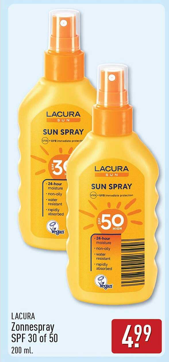 LACURA Zonnespray SPF 30 of 50 200 ml.