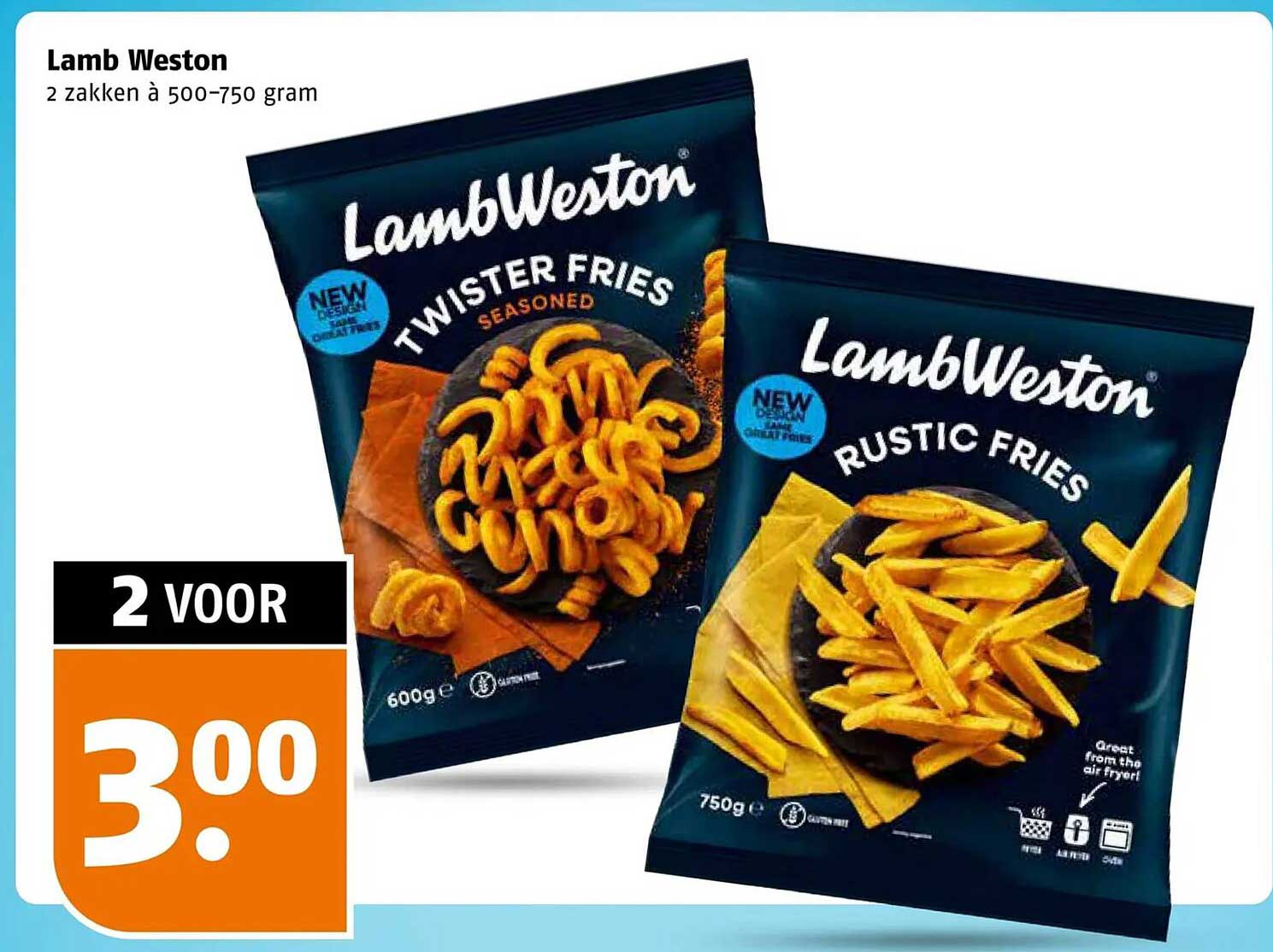 Lamb Weston 2 zakken à 500-750 gram 2 voor