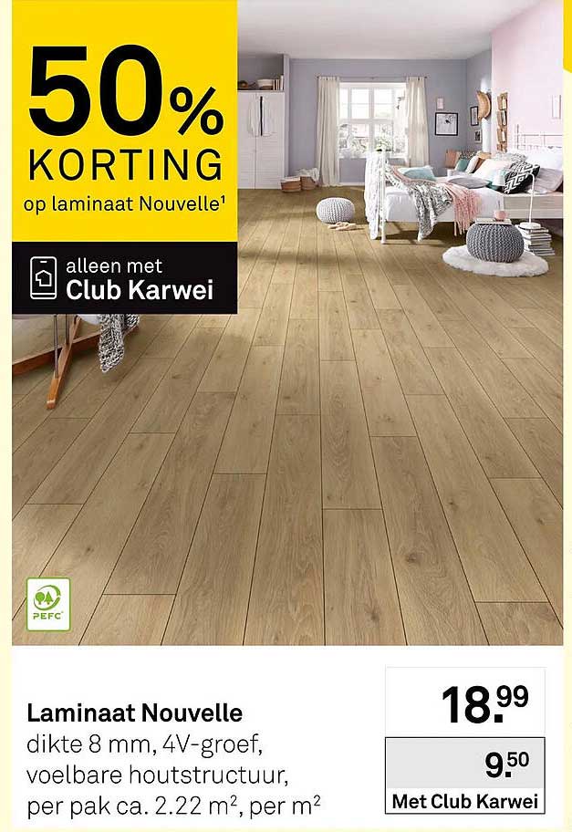 Laminaat Nouvelle 50% korting op laminaat Nouvelle