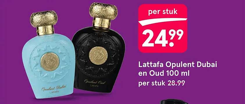 Lattafa Opulent Dubai en Oud 100 ml per stuk