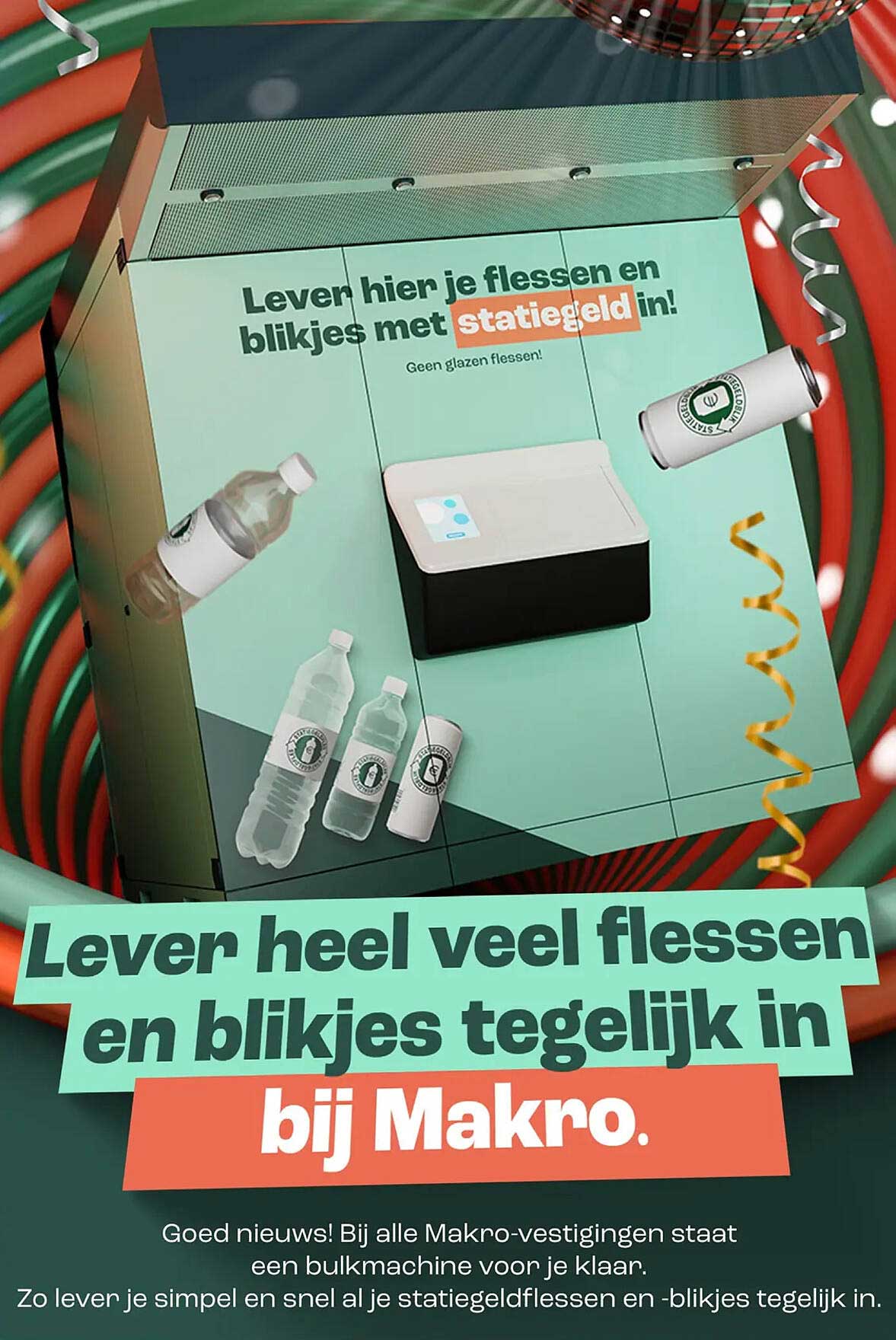 Lever hier je flessen en blikjes met statiegeld in!