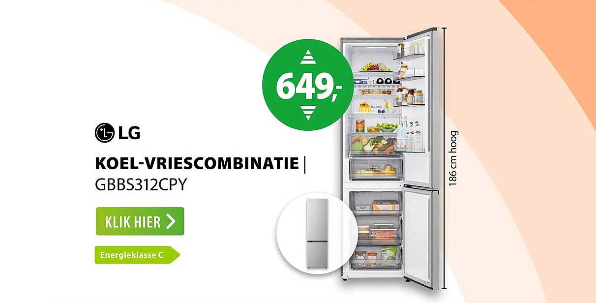 LG KOEL-VRIESCOMBINATIE | GBBS312CPY