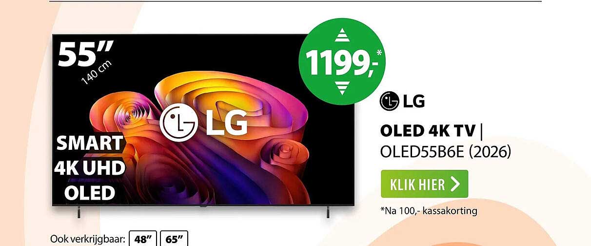 LG OLED 4K TV OLED55B6E (2026)